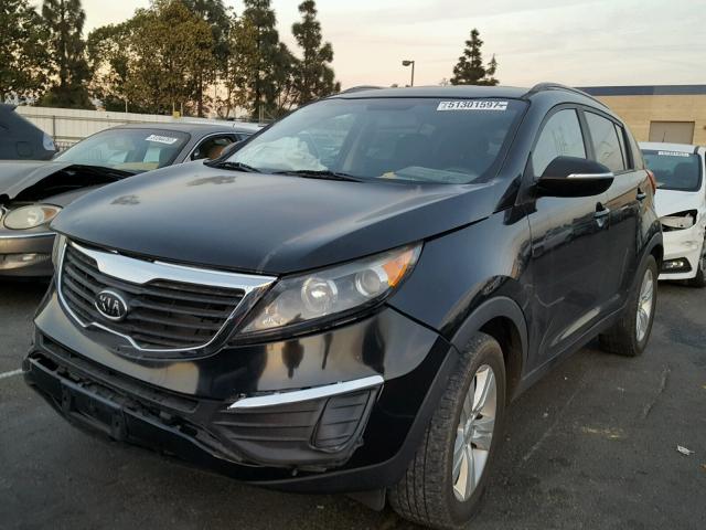 KNDPB3A27C7225845 - 2012 KIA SPORTAGE B BLACK photo 2