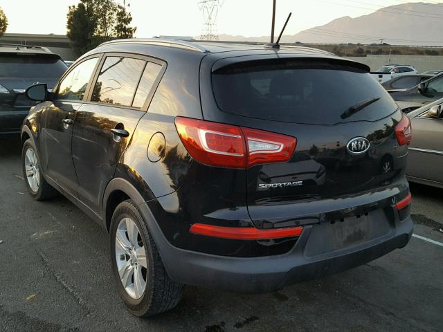 KNDPB3A27C7225845 - 2012 KIA SPORTAGE B BLACK photo 3