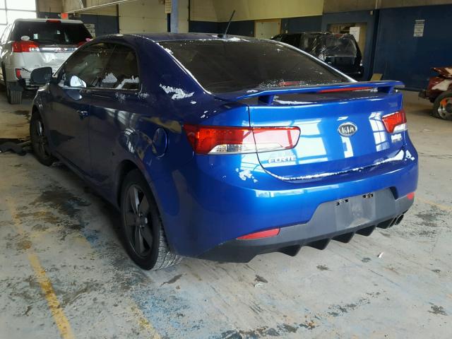 KNAFU6A22B5461754 - 2011 KIA FORTE EX BLUE photo 3