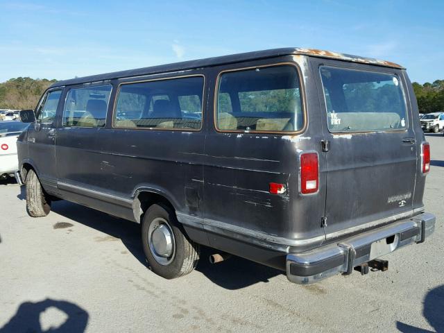 2B5WB35Z7LK772195 - 1990 DODGE RAM WAGON GRAY photo 3