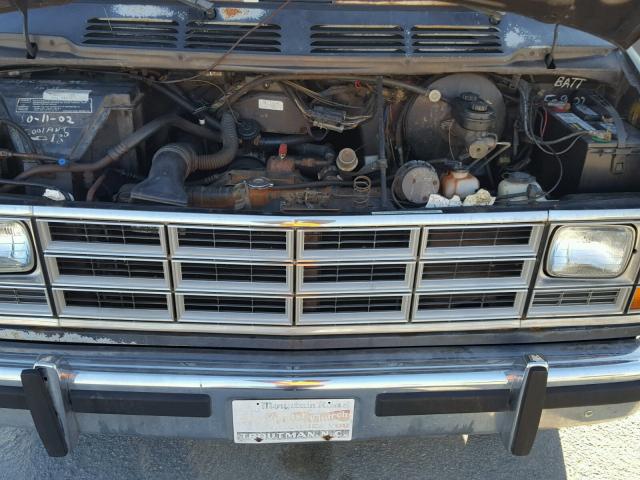 2B5WB35Z7LK772195 - 1990 DODGE RAM WAGON GRAY photo 7