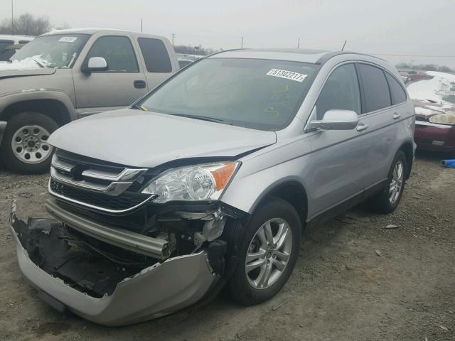 5J6RE4H71BL119656 - 2011 HONDA CR-V EXL GRAY photo 2