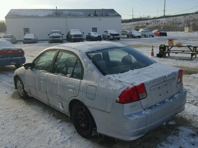 2HGES16565H597913 - 2005 HONDA CIVIC LX SILVER photo 3