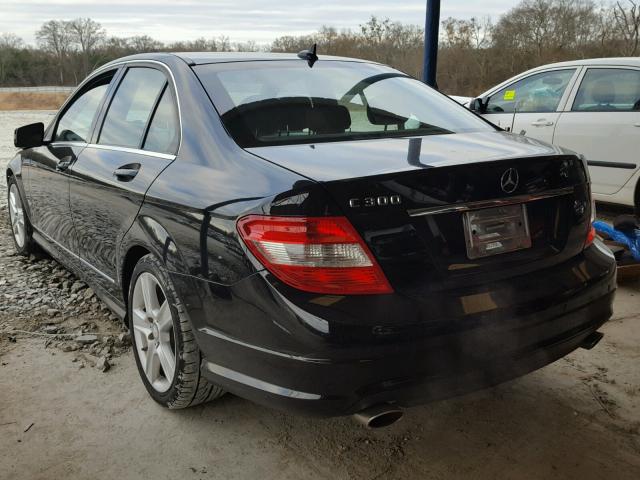 WDDGF5EB2BR183488 - 2011 MERCEDES-BENZ C 300 BLACK photo 3