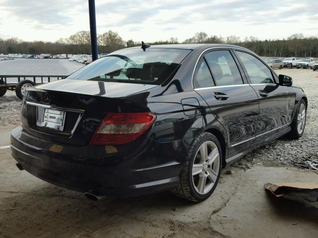 WDDGF5EB2BR183488 - 2011 MERCEDES-BENZ C 300 BLACK photo 4