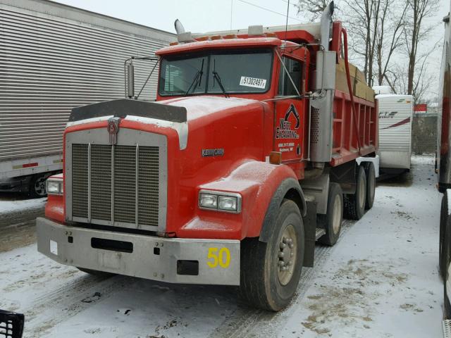 1XKDD29X6KS534861 - 1989 KENWORTH CONSTRUCTI RED photo 2