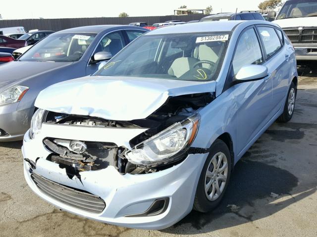 KMHCT5AEXEU181860 - 2014 HYUNDAI ACCENT GLS BLUE photo 2