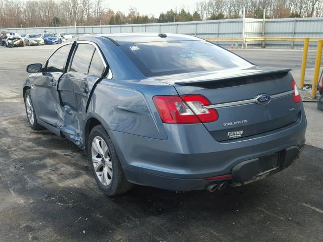 1FAHP2EW1AG157350 - 2010 FORD TAURUS SEL BLUE photo 3