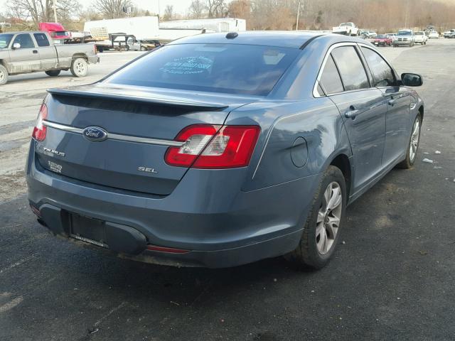 1FAHP2EW1AG157350 - 2010 FORD TAURUS SEL BLUE photo 4