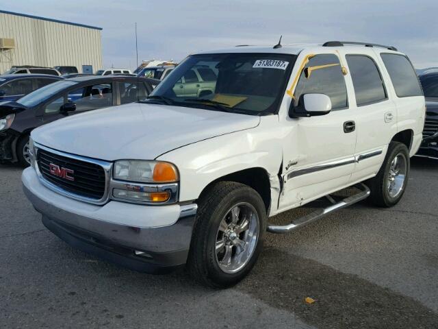 1GKEC13T55R181502 - 2005 GMC YUKON WHITE photo 2