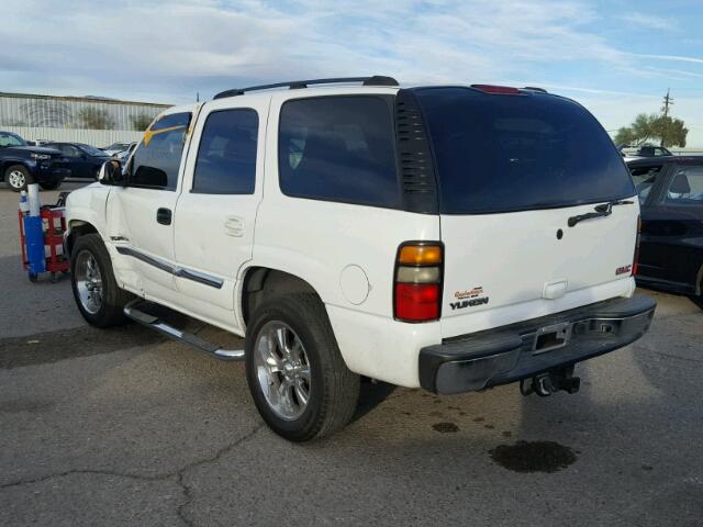 1GKEC13T55R181502 - 2005 GMC YUKON WHITE photo 3