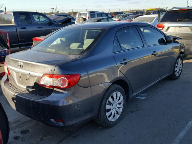 2T1BU4EE7DC007564 - 2013 TOYOTA COROLLA BA GRAY photo 4