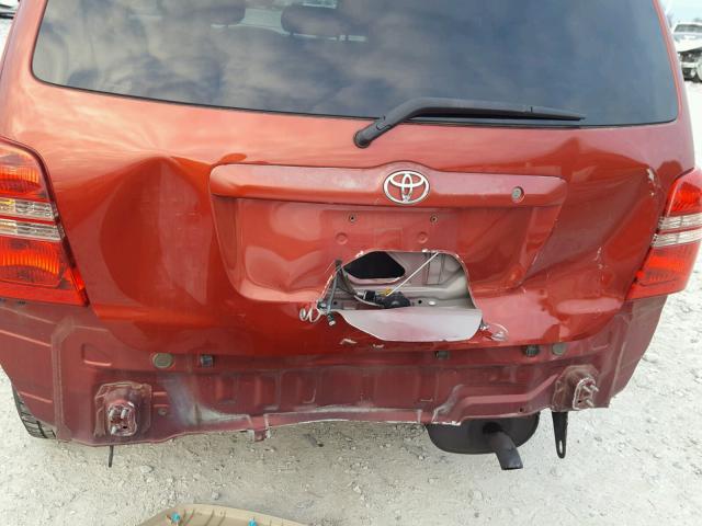 JTEHF21A310018283 - 2001 TOYOTA HIGHLANDER RED photo 9