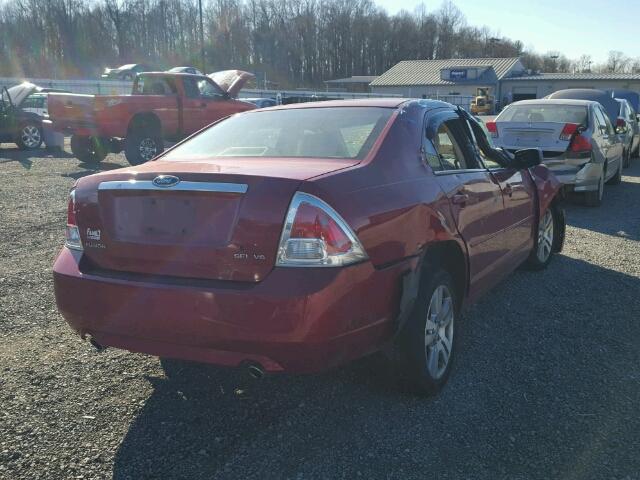 3FAHP081X6R186267 - 2006 FORD FUSION SEL RED photo 4