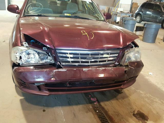 KNAGD126015063224 - 2001 KIA OPTIMA MAG BURGUNDY photo 9