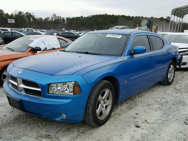 2B3CA3CV5AH310971 - 2010 DODGE CHARGER SX BLUE photo 2