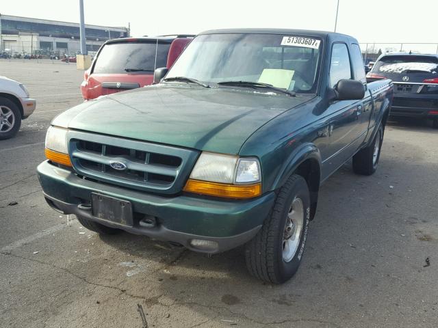 1FTZR15X6XTB00458 - 1999 FORD RANGER SUP GREEN photo 2