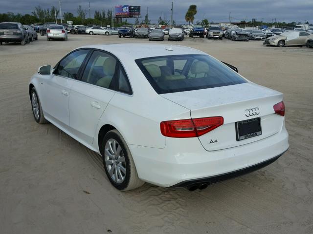 WAUAFAFL5FN023714 - 2015 AUDI A4 PREMIUM WHITE photo 3