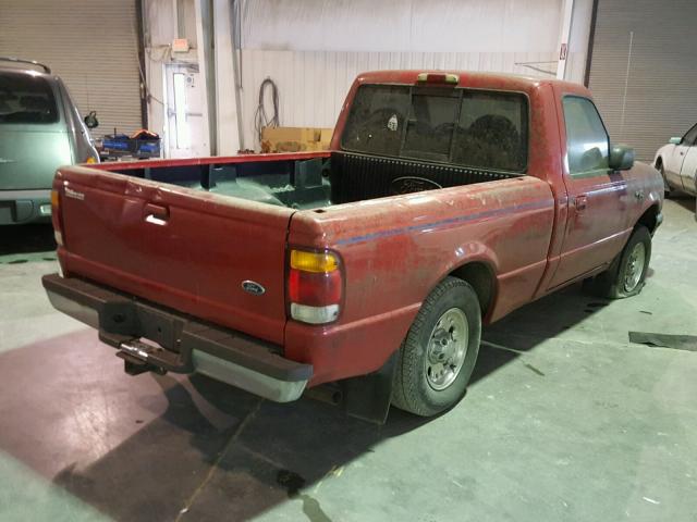 1FTYR10C7WUC03459 - 1998 FORD RANGER RED photo 4