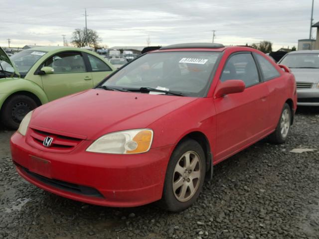 1HGEM22903L020674 - 2003 HONDA CIVIC EX RED photo 2