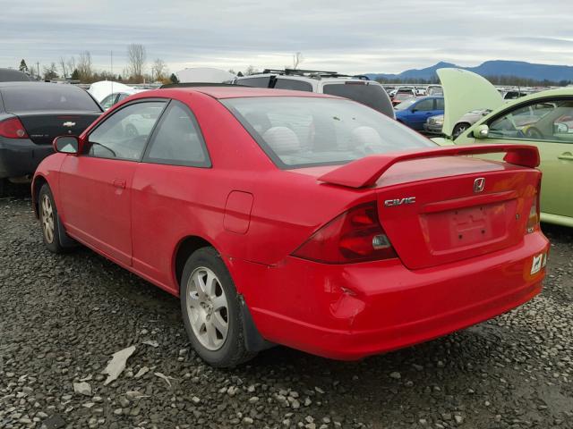 1HGEM22903L020674 - 2003 HONDA CIVIC EX RED photo 3