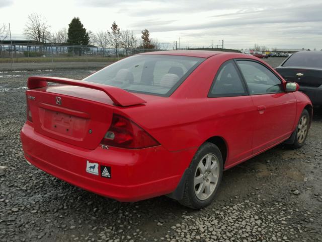 1HGEM22903L020674 - 2003 HONDA CIVIC EX RED photo 4