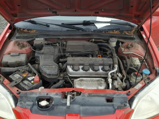 1HGEM22903L020674 - 2003 HONDA CIVIC EX RED photo 7