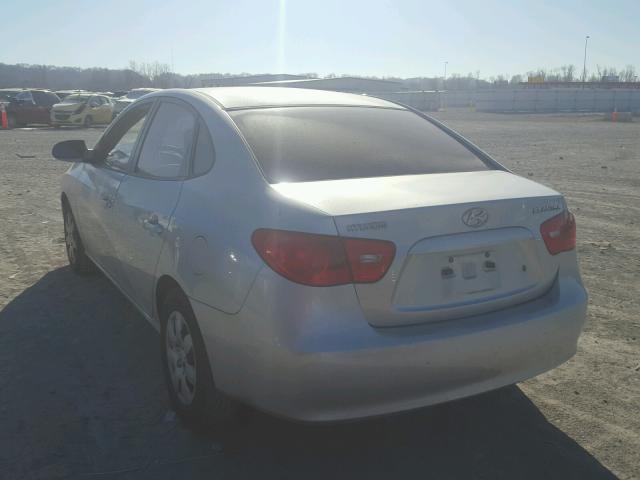 KMHDU45D97U016947 - 2007 HYUNDAI ELANTRA GL SILVER photo 3