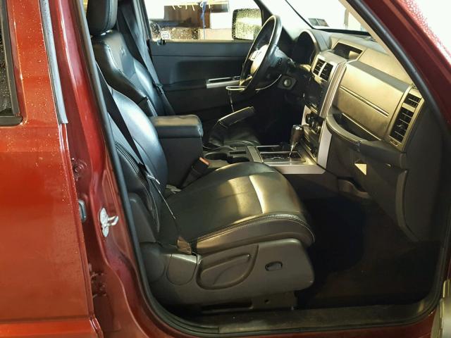 1J8GN58KX9W530045 - 2009 JEEP LIBERTY LI RED photo 5