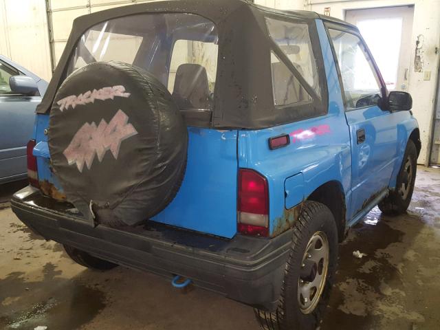 2CNBJ18U6P6912390 - 1993 GEO TRACKER BLUE photo 4