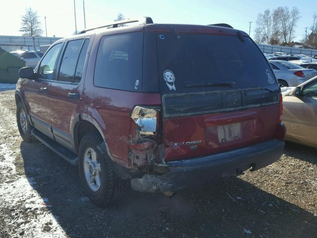 1FMZU73K33UB10731 - 2003 FORD EXPLORER X RED photo 3