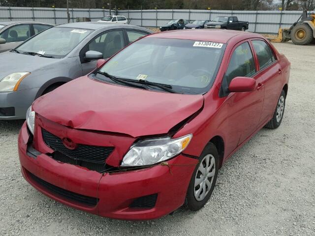 1NXBU40E29Z063571 - 2009 TOYOTA COROLLA BA RED photo 2