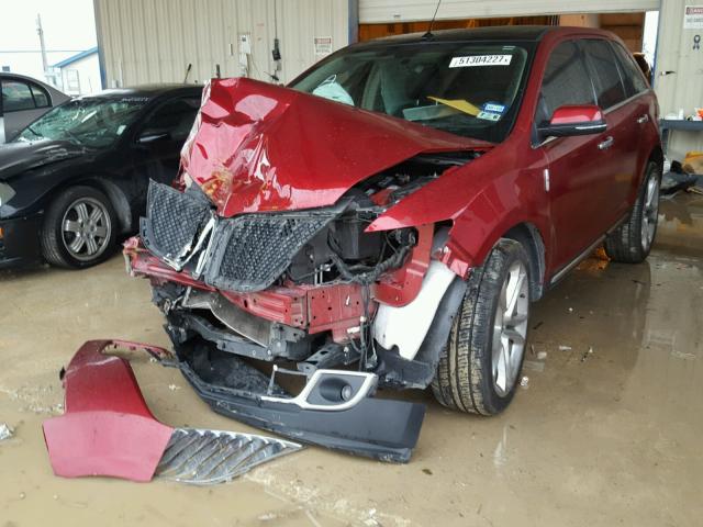 2LMDJ6JK2EBL17124 - 2014 LINCOLN MKX RED photo 2