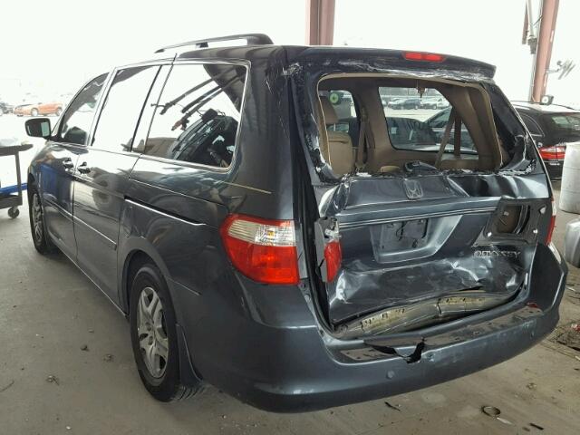 5FNRL38795B073703 - 2005 HONDA ODYSSEY EX GRAY photo 3