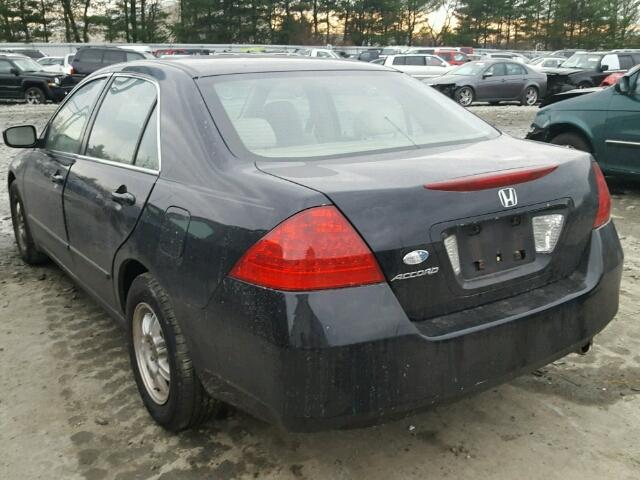 3HGCM56437G710462 - 2007 HONDA ACCORD LX BLACK photo 3