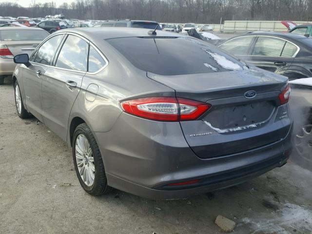 3FA6P0LU5ER112312 - 2014 FORD FUSION SE GRAY photo 3