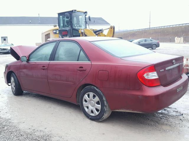 4T1BE32K42U016719 - 2002 TOYOTA CAMRY LE 红色 照片 3