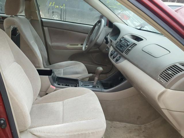 4T1BE32K42U016719 - 2002 TOYOTA CAMRY LE 红色 照片 5