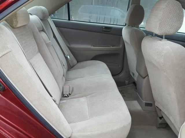 4T1BE32K42U016719 - 2002 TOYOTA CAMRY LE 红色 照片 6