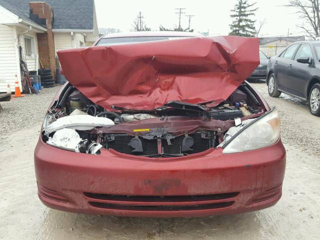 4T1BE32K42U016719 - 2002 TOYOTA CAMRY LE RED photo 9