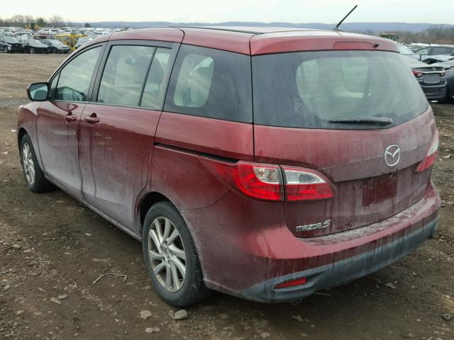 JM1CW2BL3C0104954 - 2012 MAZDA 5 RED photo 3