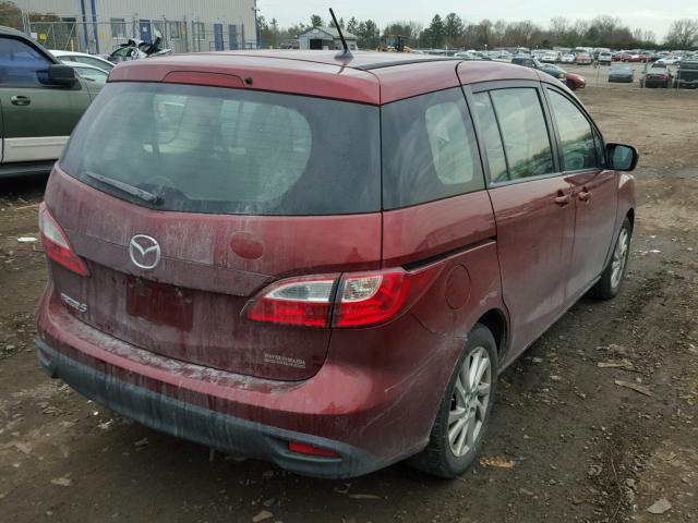 JM1CW2BL3C0104954 - 2012 MAZDA 5 RED photo 4