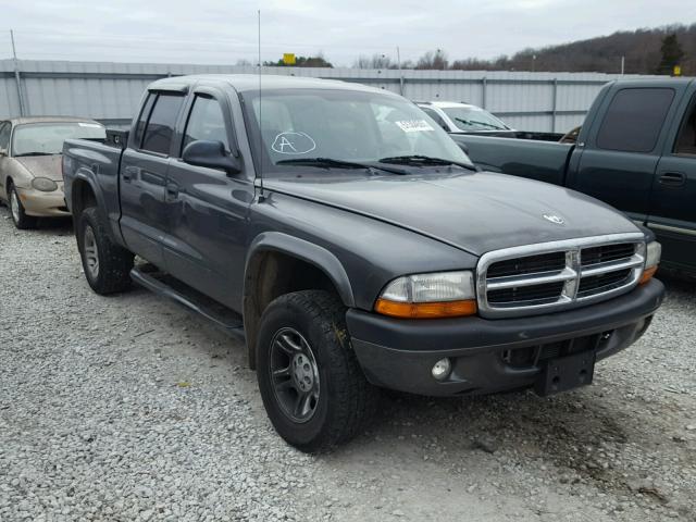 1D7HG38N54S513664 - 2004 DODGE DAKOTA QUA GRAY photo 1