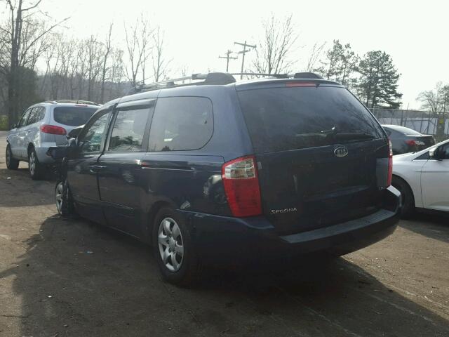 KNDMB233666088698 - 2006 KIA SEDONA EX BLUE photo 3