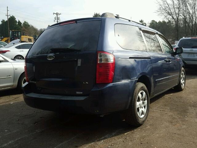 KNDMB233666088698 - 2006 KIA SEDONA EX BLUE photo 4