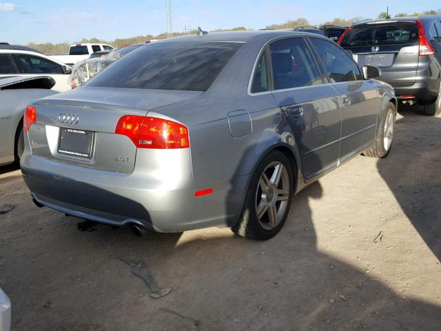 WAUAF78E88A058405 - 2008 AUDI A4 2.0T SILVER photo 4