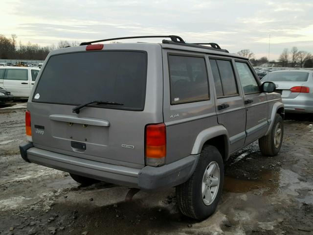 1J4FF48S11L508445 - 2001 JEEP CHEROKEE S GRAY photo 4