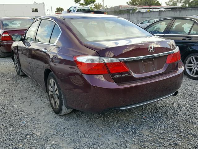 1HGCR2F30FA117632 - 2015 HONDA ACCORD LX BURGUNDY photo 3