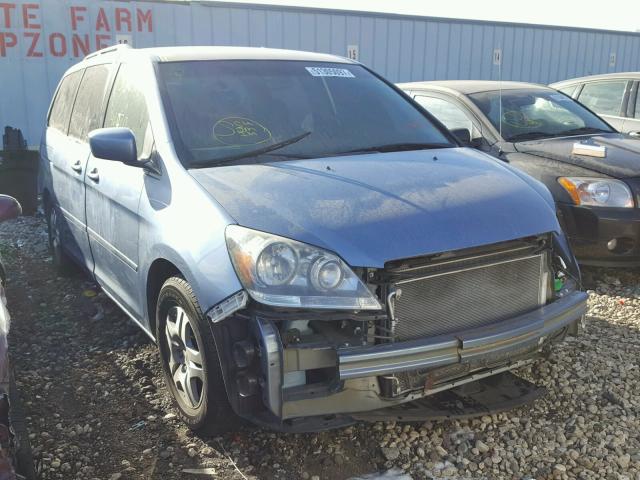 5FNRL38497B039558 - 2007 HONDA ODYSSEY EX BLUE photo 1