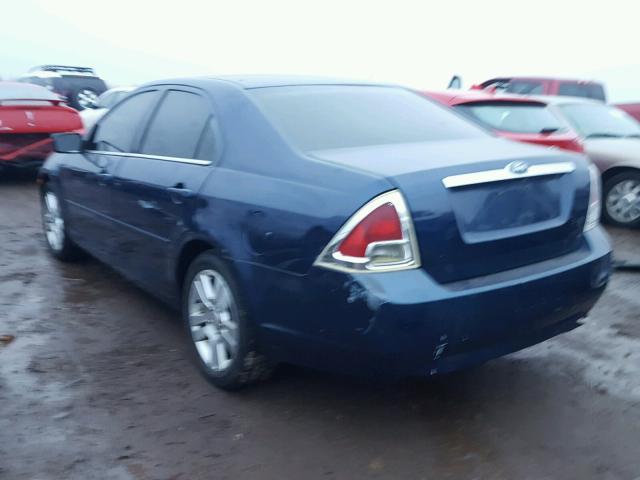 3FAHP08Z76R211826 - 2006 FORD FUSION SEL BLUE photo 3